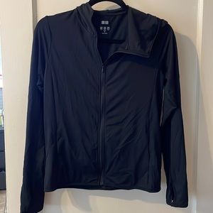 UNIQLO AIRism black zip up hoodie
